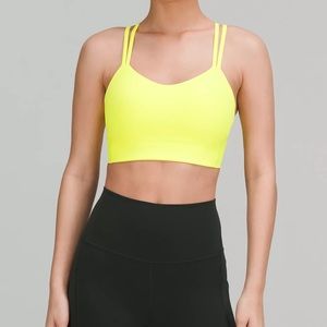 ELECTRIC LEMON LULULEMON LONGLINE BRA